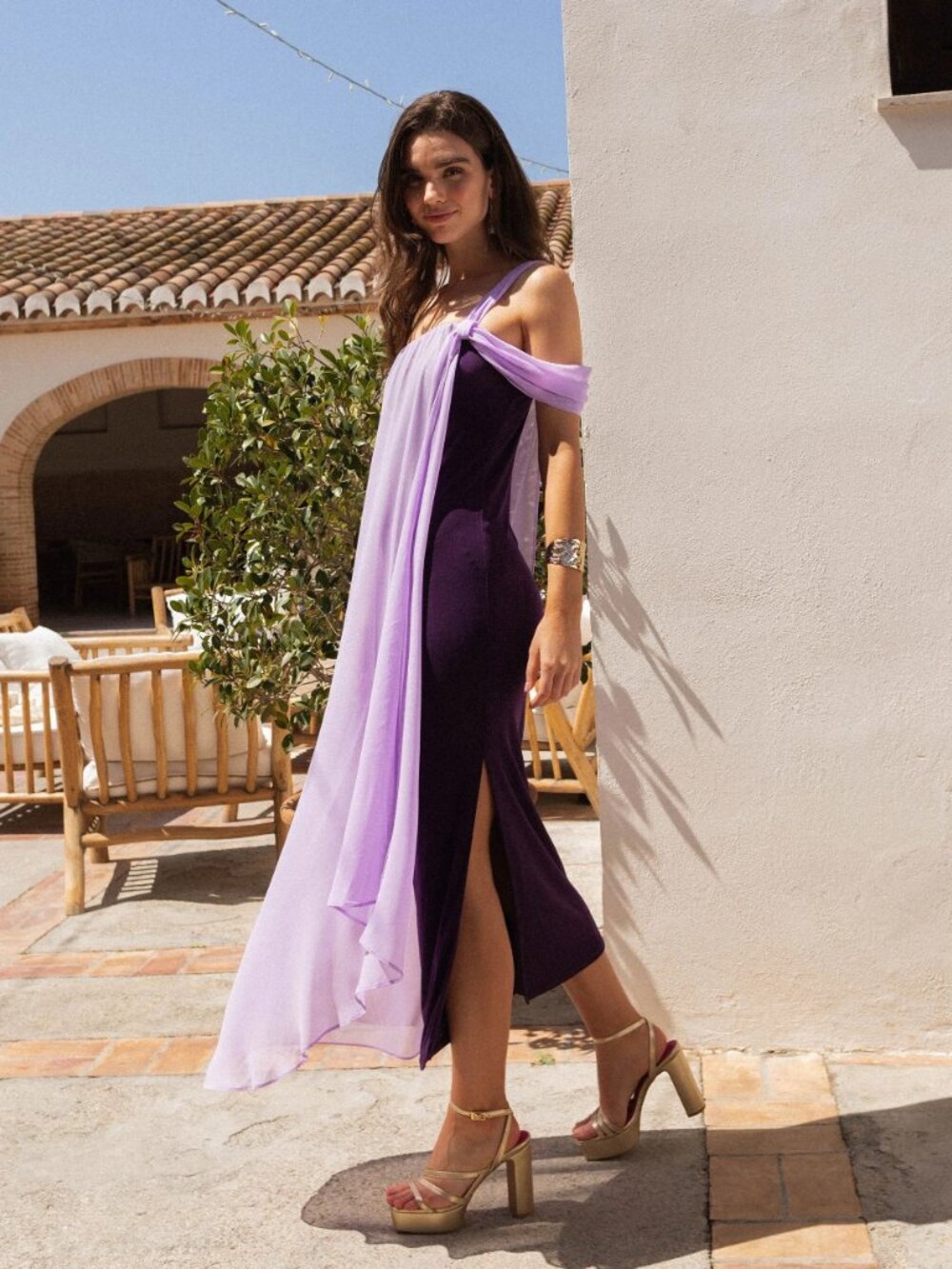 The-Are purple and lavender/lilac Almería Dress